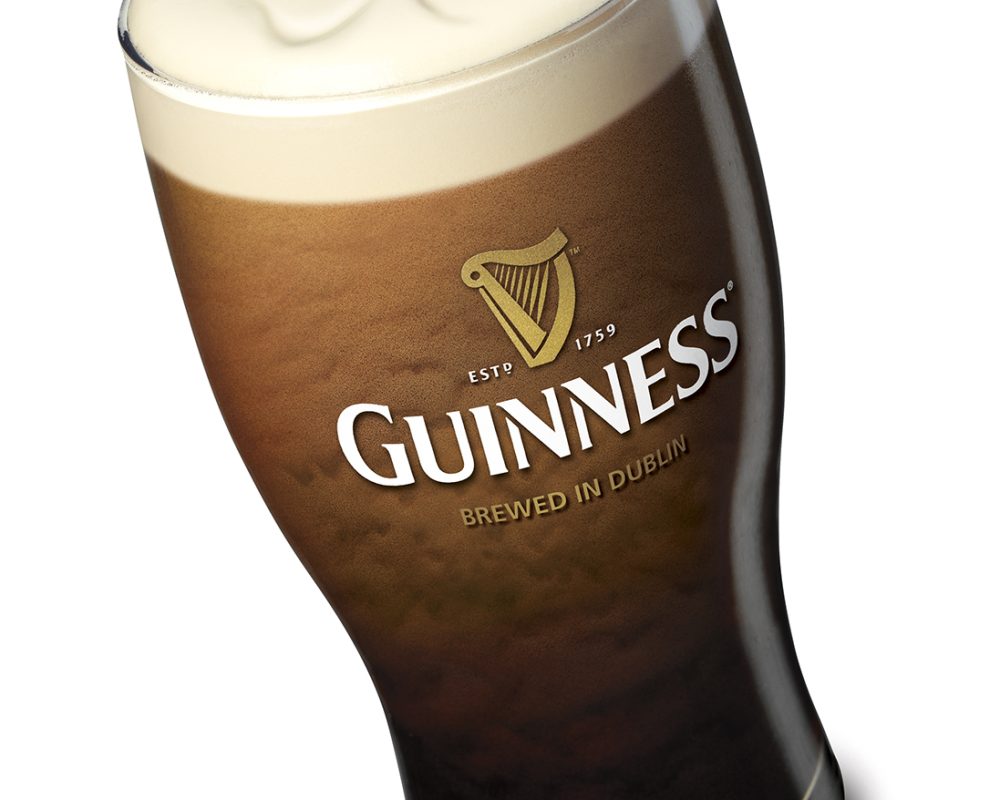 Pint of Guinness Beer photo by Jens Johnson Photography. Premium food, beverage, and product photography for Connecticut and New York.