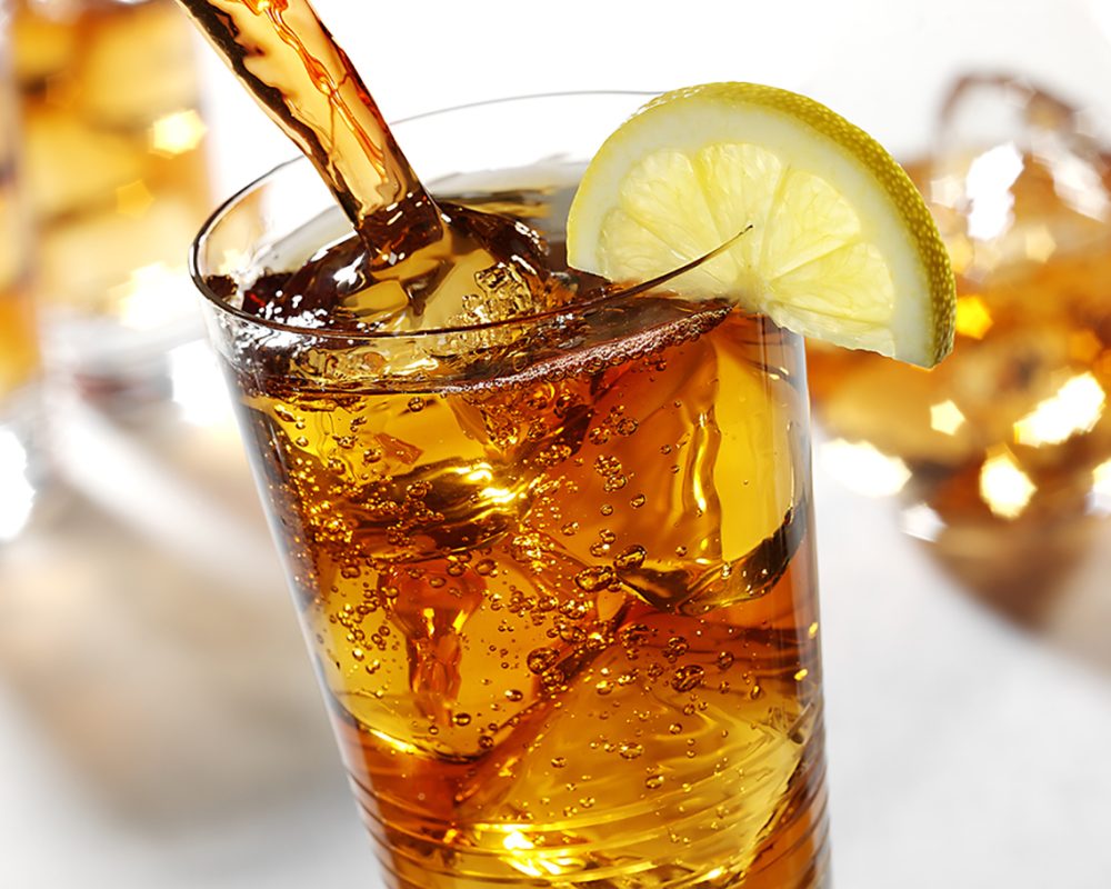 Iced tea pouring photo by Jens Johnson Photography. Premium food, beverage, and product photography for Connecticut and New York.